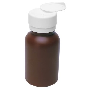 LASTING-TOUCH\, BROWN ROUND HDPE\, 8 OZ